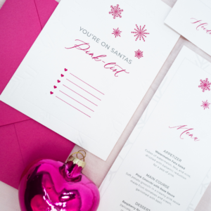 Stationery Pink Christmas